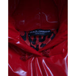 Dolce & Gabbana Shiny Red Hooded Cropped Short Coat Jacket JKT3707-40