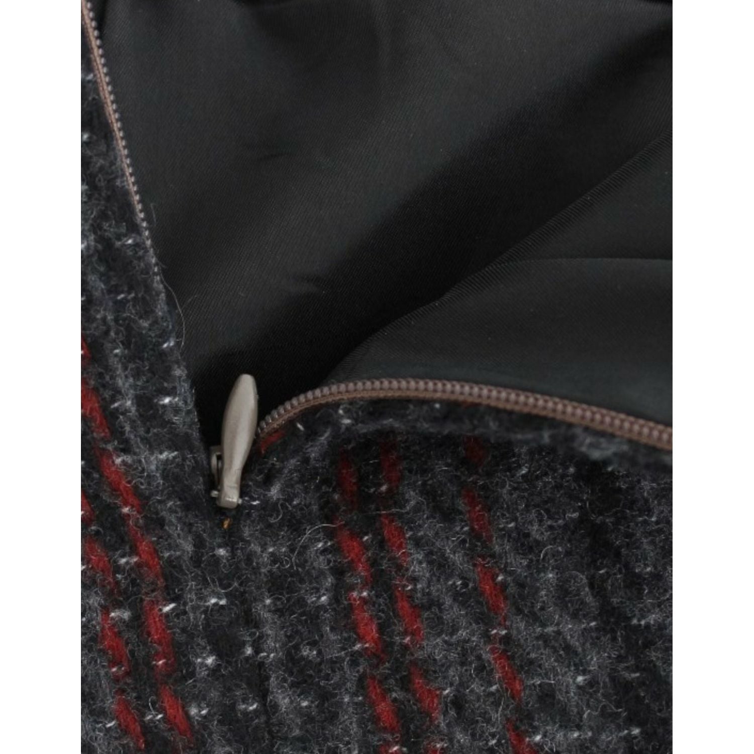 灰色别致羊毛混纺迷你裙