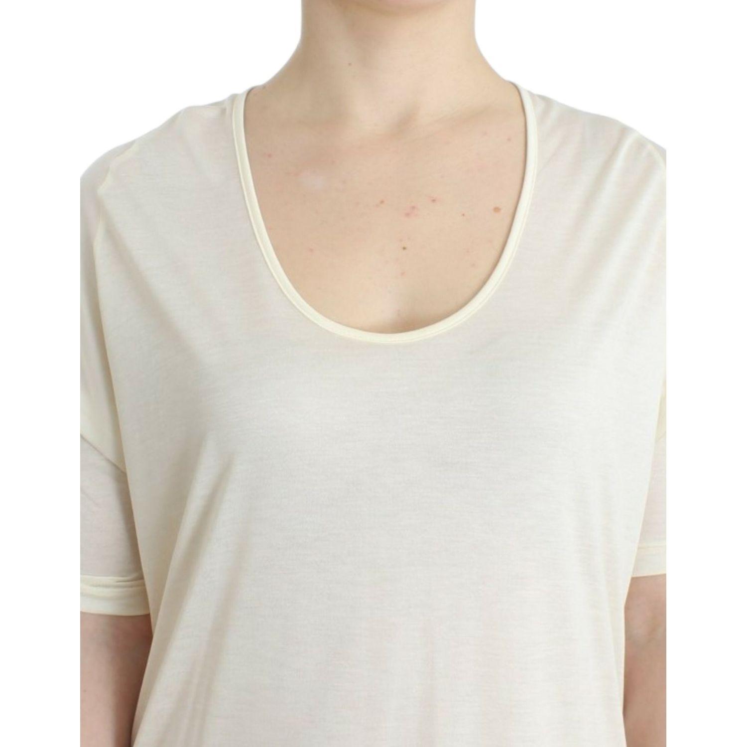 فستان أبيض أنيق من المودال فوق الركبة من مجموعة ناشيونال شيك