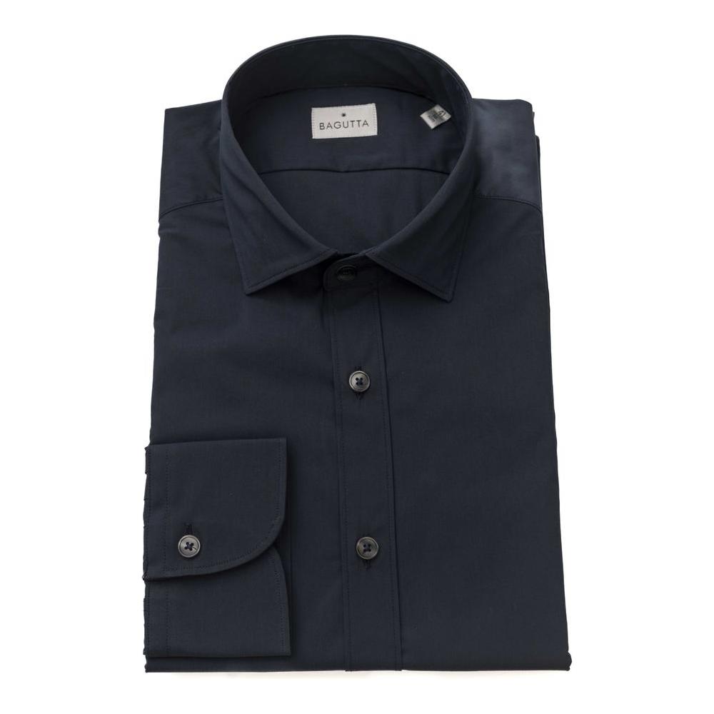 Bagutta Blue Cotton Men's Shirt