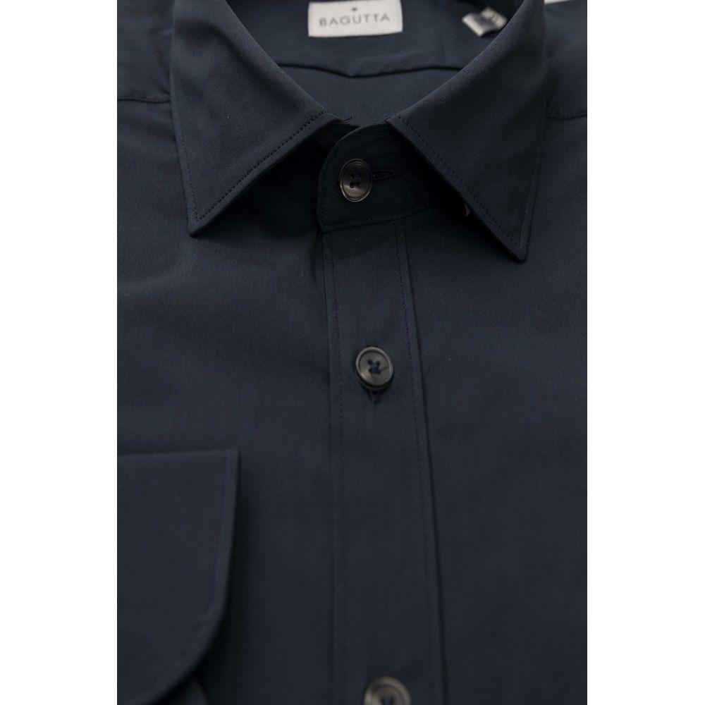 Bagutta Blue Cotton Men's Shirt
