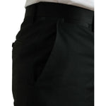 Dolce & Gabbana Black Wool Slim Fit Formal Trouser Dress Pants PAN75051-50