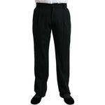 Dolce & Gabbana Black Wool Formal Straight Fit Dress Pants PAN75058-48