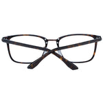 BMW Brown Men Glasses Frame in full-rim plastic with rectangle style, lens width 55mm, frame width 145mm, and temples length 145mm.
