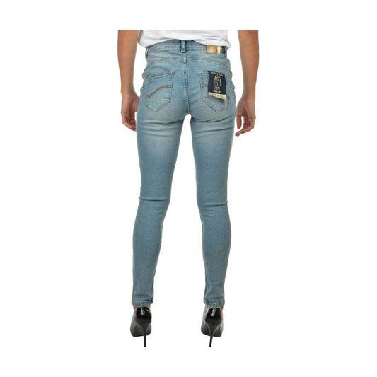 Yes Zee Light Blue Cotton Women's Skinny Jean Yes Zee Slate Gray