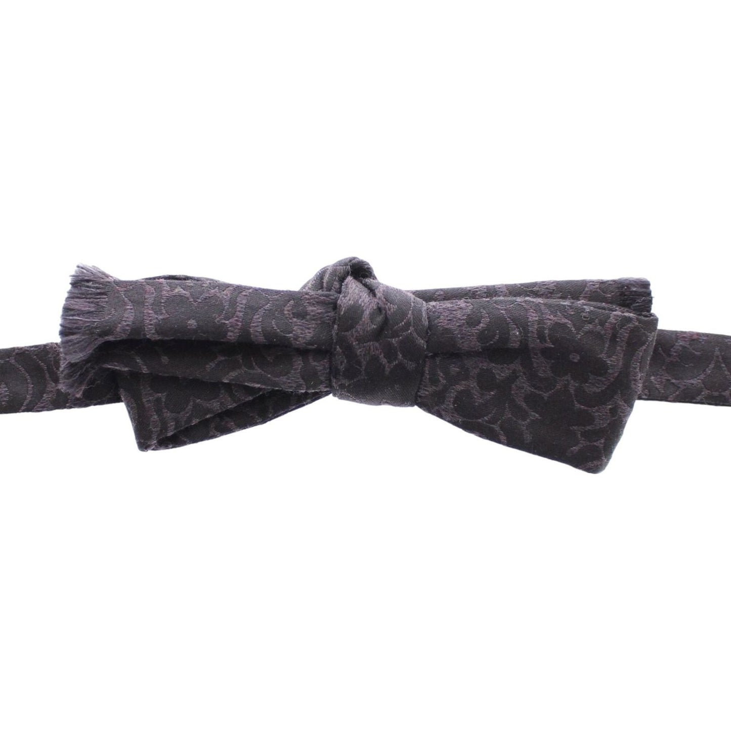 Dolce & Gabbana Gray Black Wool Bow Tie Bow Tie