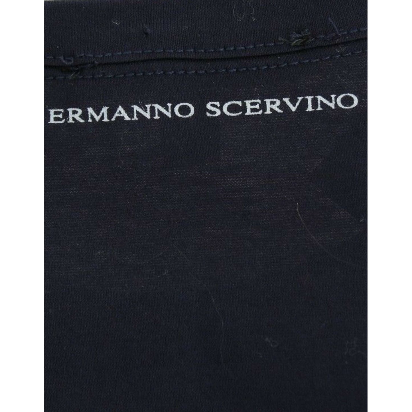Ermanno Scervino Lingerie Blue Crewneck Cotton Logo T-shirt