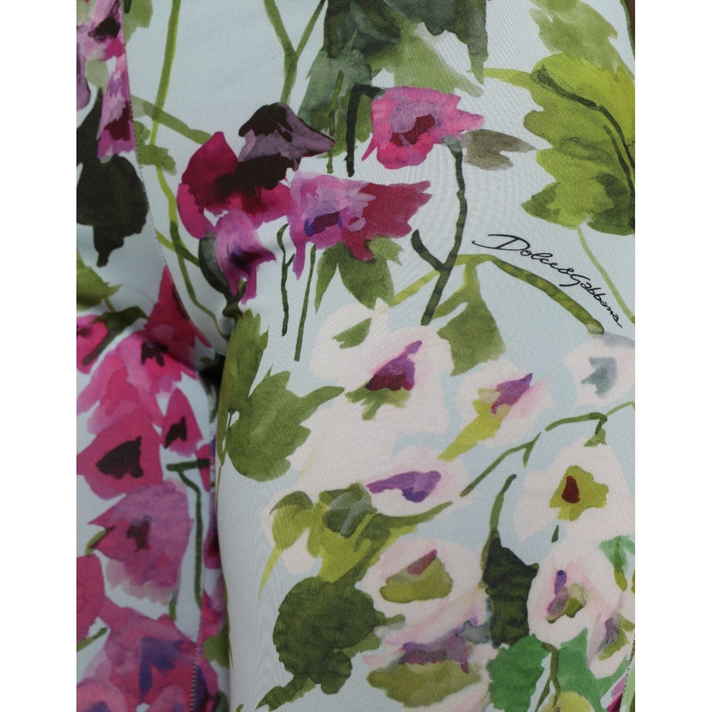 Dolce & Gabbana Multicolor Floral High Waist Leggings Pants