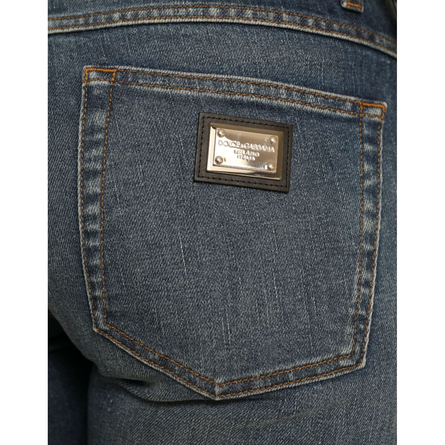 بنطلون جينز مطاطي متوسط الخصر من دولتشي آند غابانا شيك بوي فريند