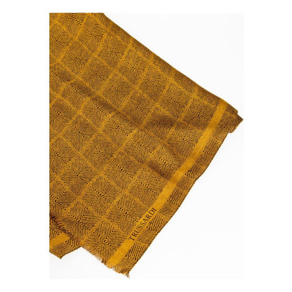 Trussardi Yellow Viscose Men Scarf