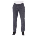 Trussardi Black Cotton Men Pants Trussardi Dark Slate Gray