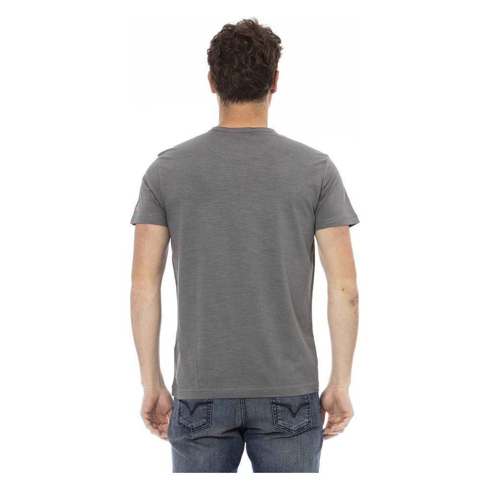 Trussardi Action Gray Cotton Men T-Shirt