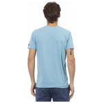 Trussardi Action Light Blue Cotton Men T-Shirt TR-24179-M