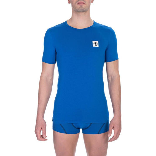 Bikkembergs Blue Cotton Men T-Shirt Bikkembergs Dark Cyan