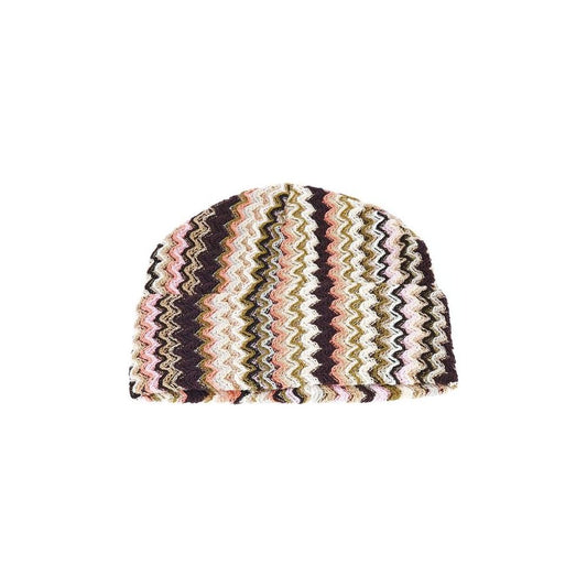 Missoni Multicolor Wool Women Hat Missoni Light Gray