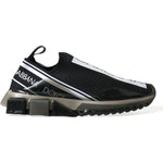 Dolce & Gabbana Black White Slip On Sneakers Sorrento Shoes MV5584-39