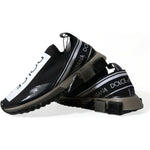 Dolce & Gabbana Black White Slip On Sneakers Sorrento Shoes MV5584-39