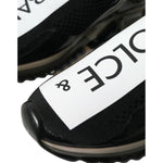 Dolce & Gabbana Black White Slip On Sneakers Sorrento Shoes MV5584-39