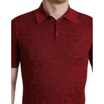 Dolce & Gabbana Maroon Collared Short Sleeve Silk T-shirt TSH85147-48