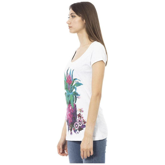 Just Cavalli White Cotton Women T-Shirt JU-24217-S
