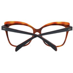 Emilio Pucci Brown Women Glasses Frame in full-rim butterfly style with demo lenses and branded case.
