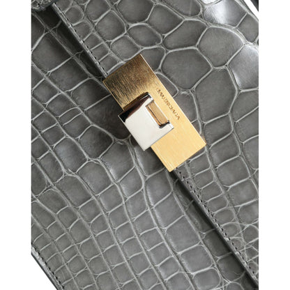 Balenciaga Gray Exotic Leather Medium Shoulder Hand Purse Bag