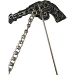 Dolce & Gabbana Brass Copper Silk Revolver Gun Men Brooch Lapel Pin Brooch