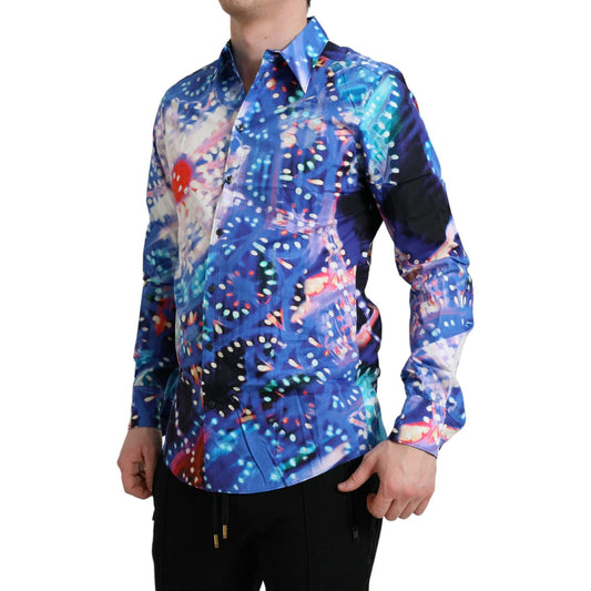 Dolce & Gabbana Multicolor Luminarie Slim MARTINI Shirt TSH84702-40