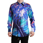 Dolce & Gabbana Purple Luminarie Silk Slim MARTINI Shirt TSH84704-41