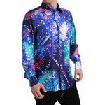 Dolce & Gabbana Purple Luminarie Silk Slim MARTINI Shirt TSH84704-41