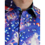 Dolce & Gabbana Purple Luminarie Silk Slim MARTINI Shirt TSH84704-41