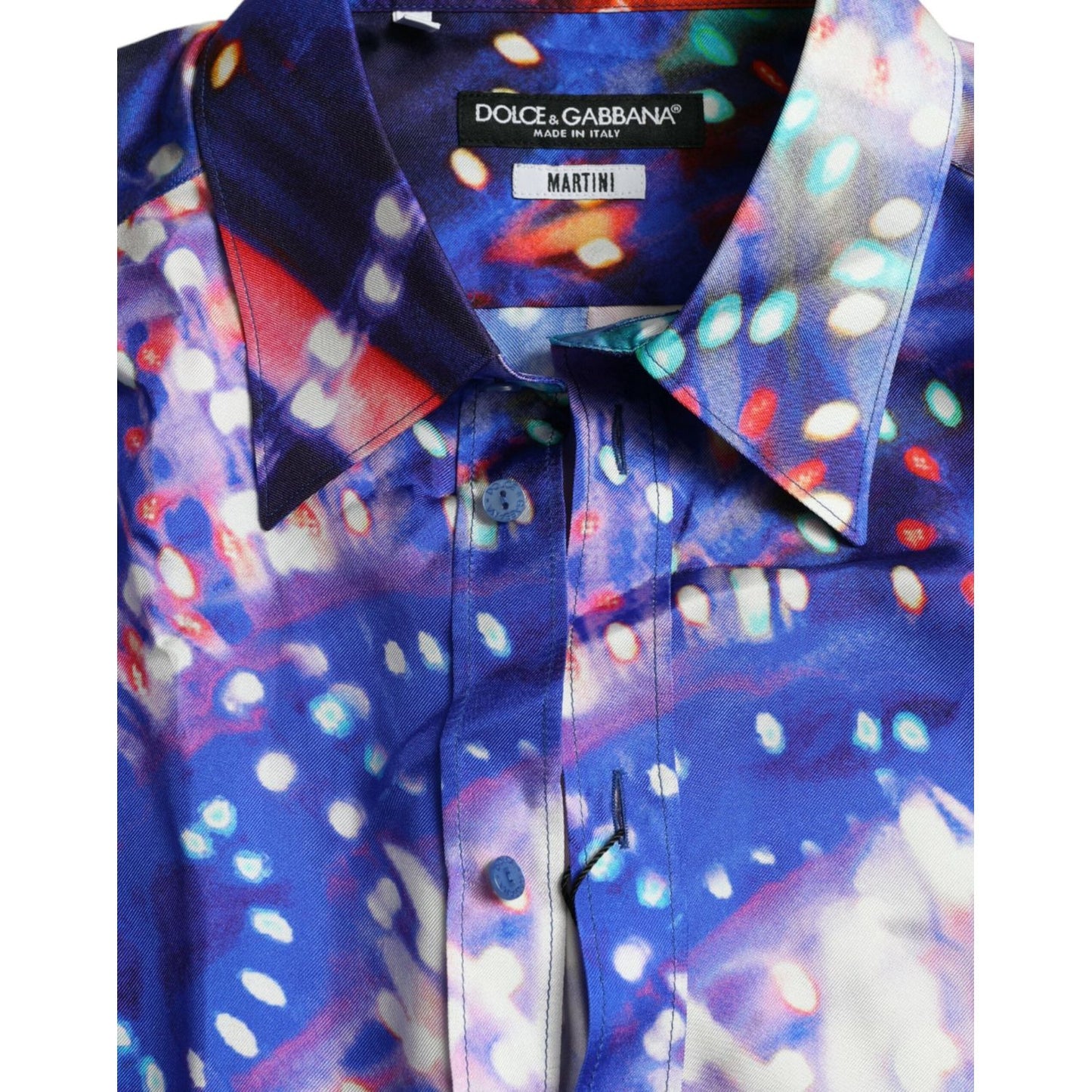 Dolce & Gabbana Purple Luminarie Silk Slim MARTINI Shirt TSH84704-41