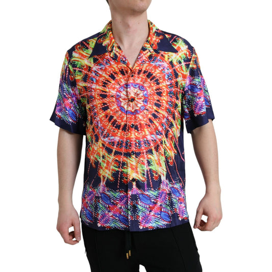 Dolce & Gabbana Multicolor Luminarie Silk Casual Shirt TSH84706-40
