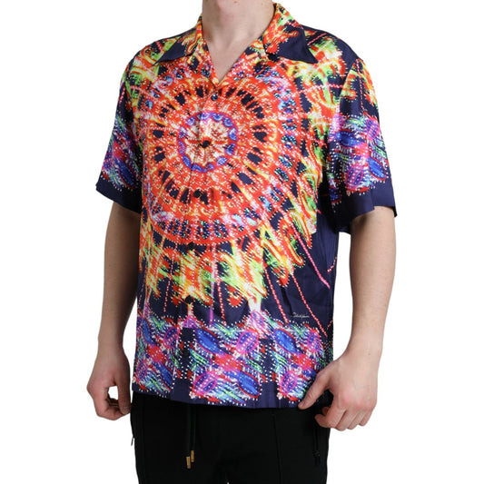 Dolce & Gabbana Multicolor Luminarie Silk Casual Shirt TSH84706-40
