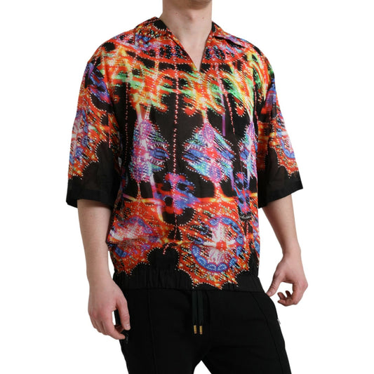 Dolce & Gabbana Multicolor Luminarie Print Cotton T-shirt TSH84707-40