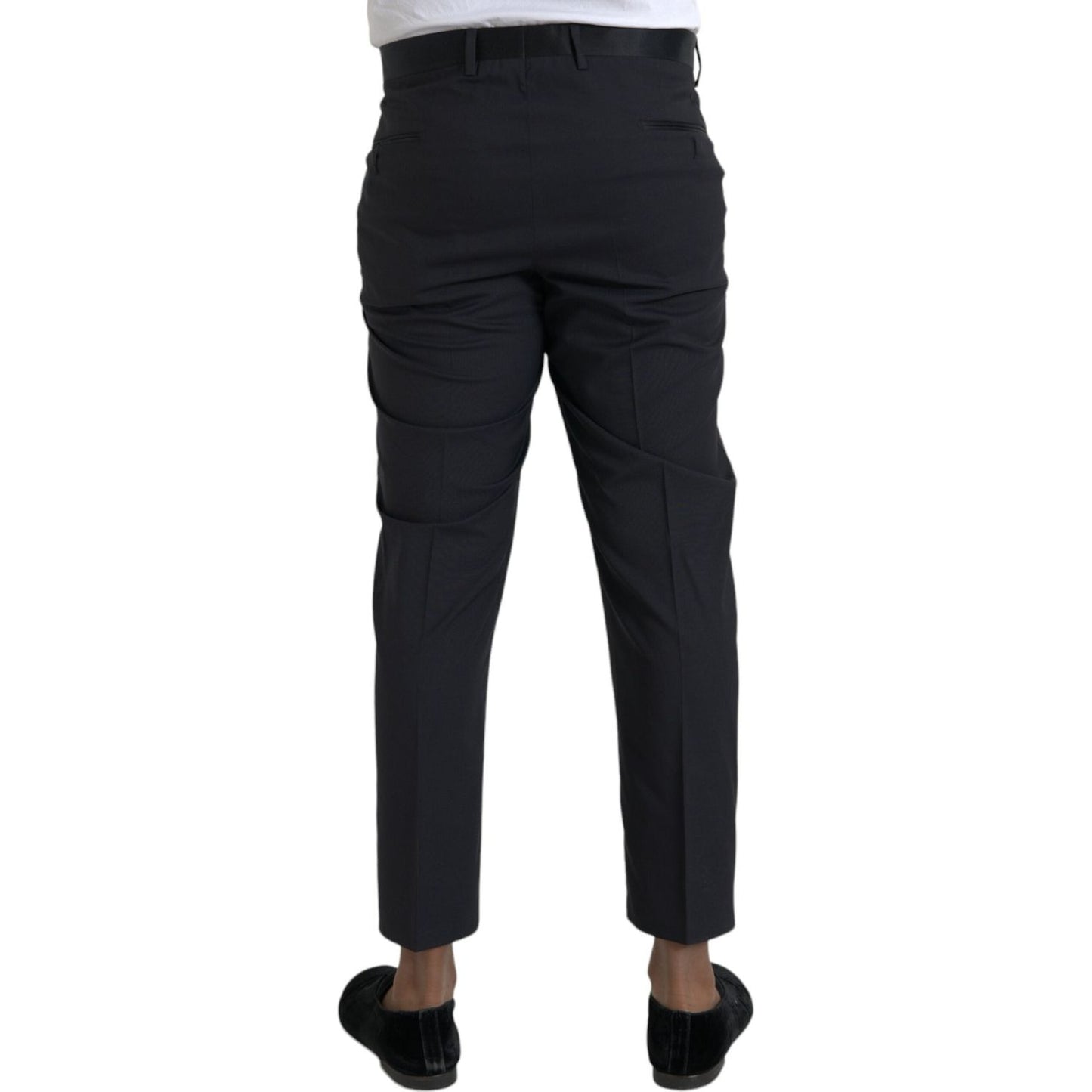 Dolce & Gabbana Blue Wool Men Skinny Dress Pants PAN75319-58