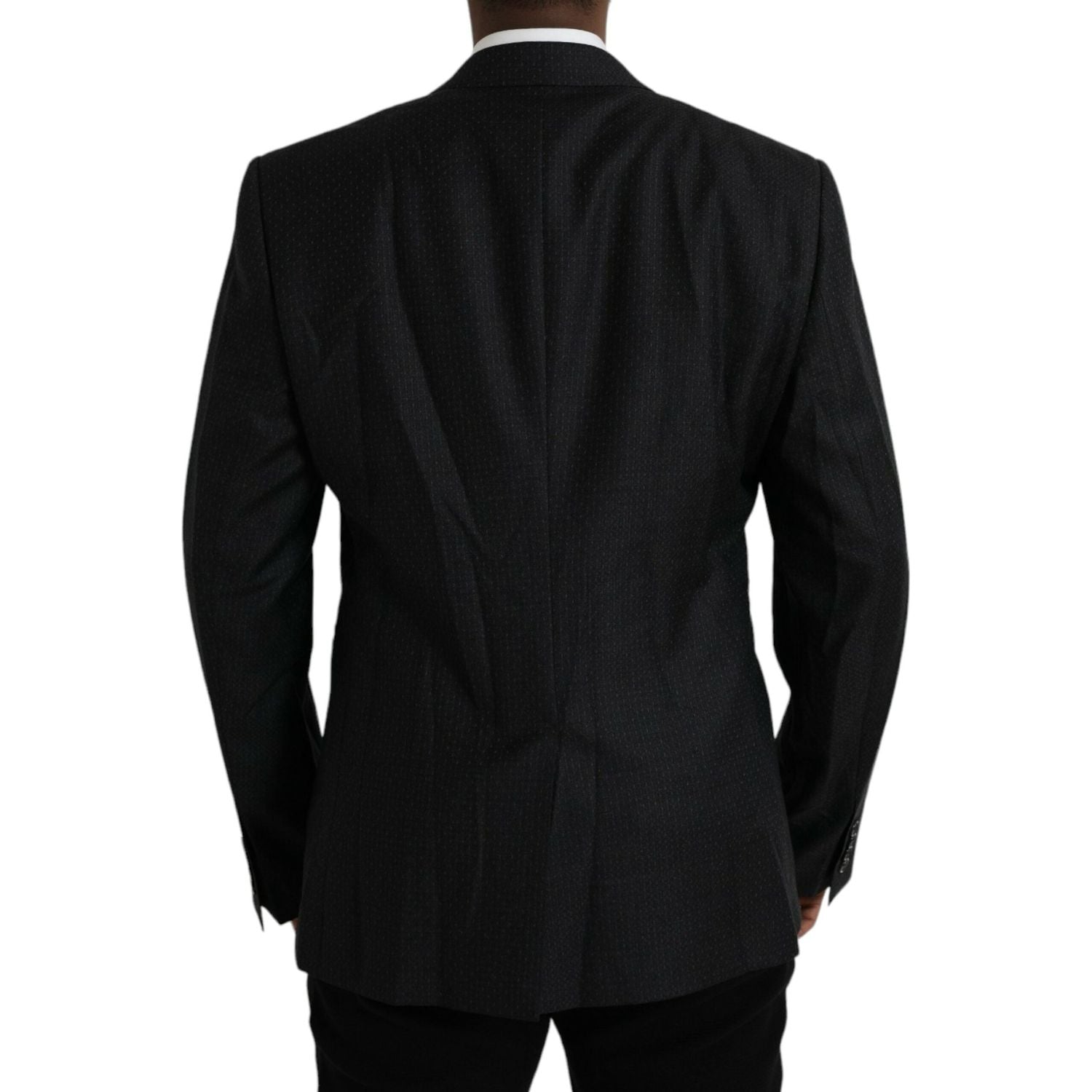 黑色 MARTINI 羊毛单排扣大衣