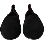 Dolce & Gabbana Black Suede Loafers Formal Dress Slip On Shoes MV5689-41.5