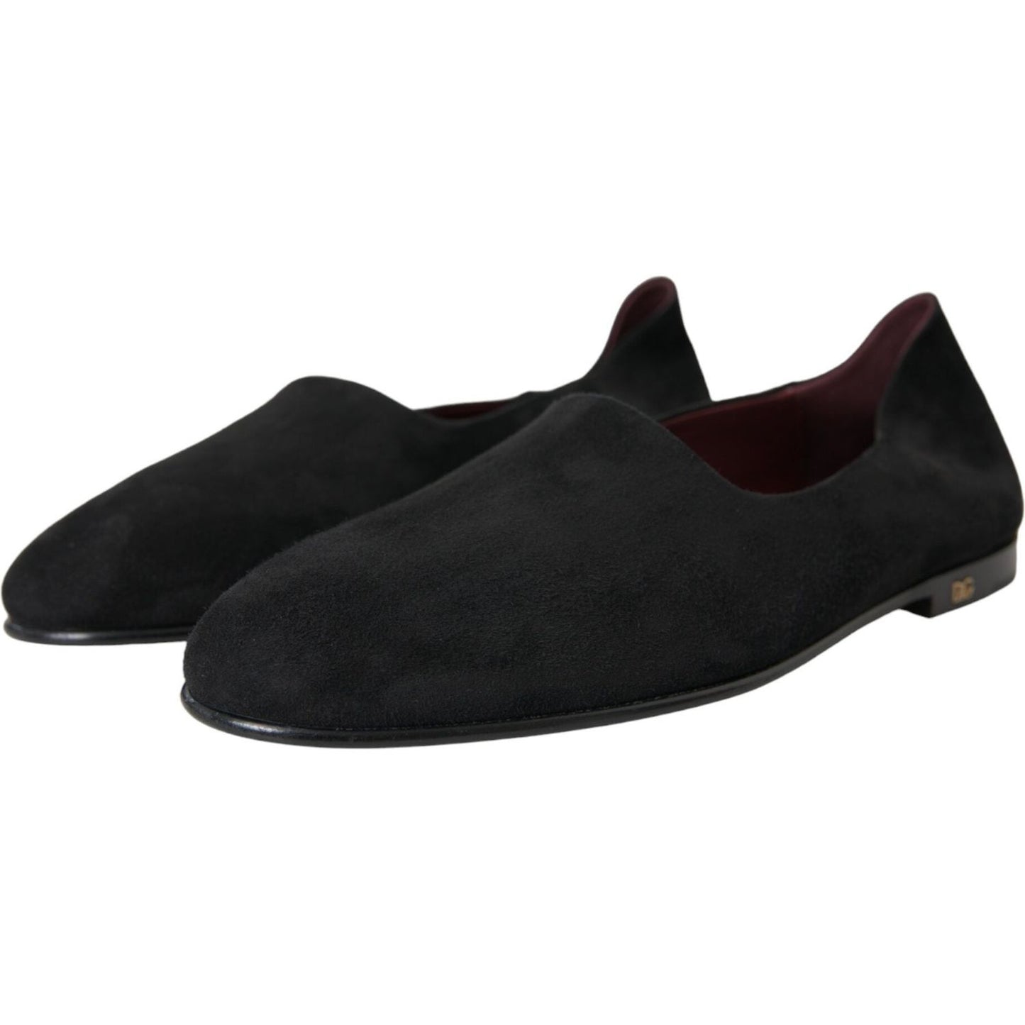 Dolce & Gabbana Black Suede Loafers Formal Dress Slip On Shoes MV5689-41.5