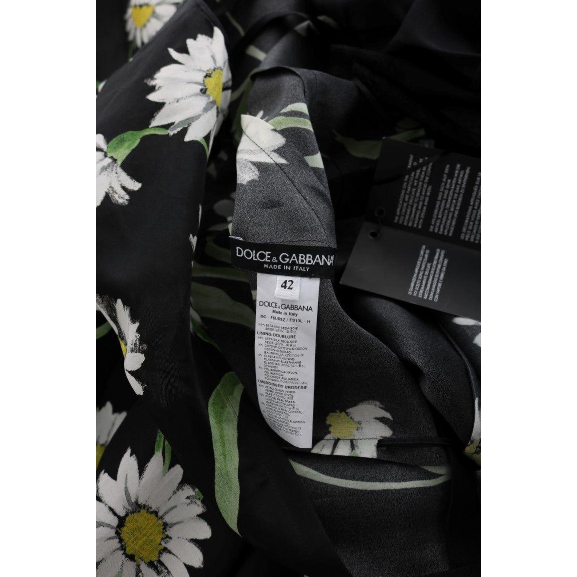 带水晶的优雅向日葵长礼服