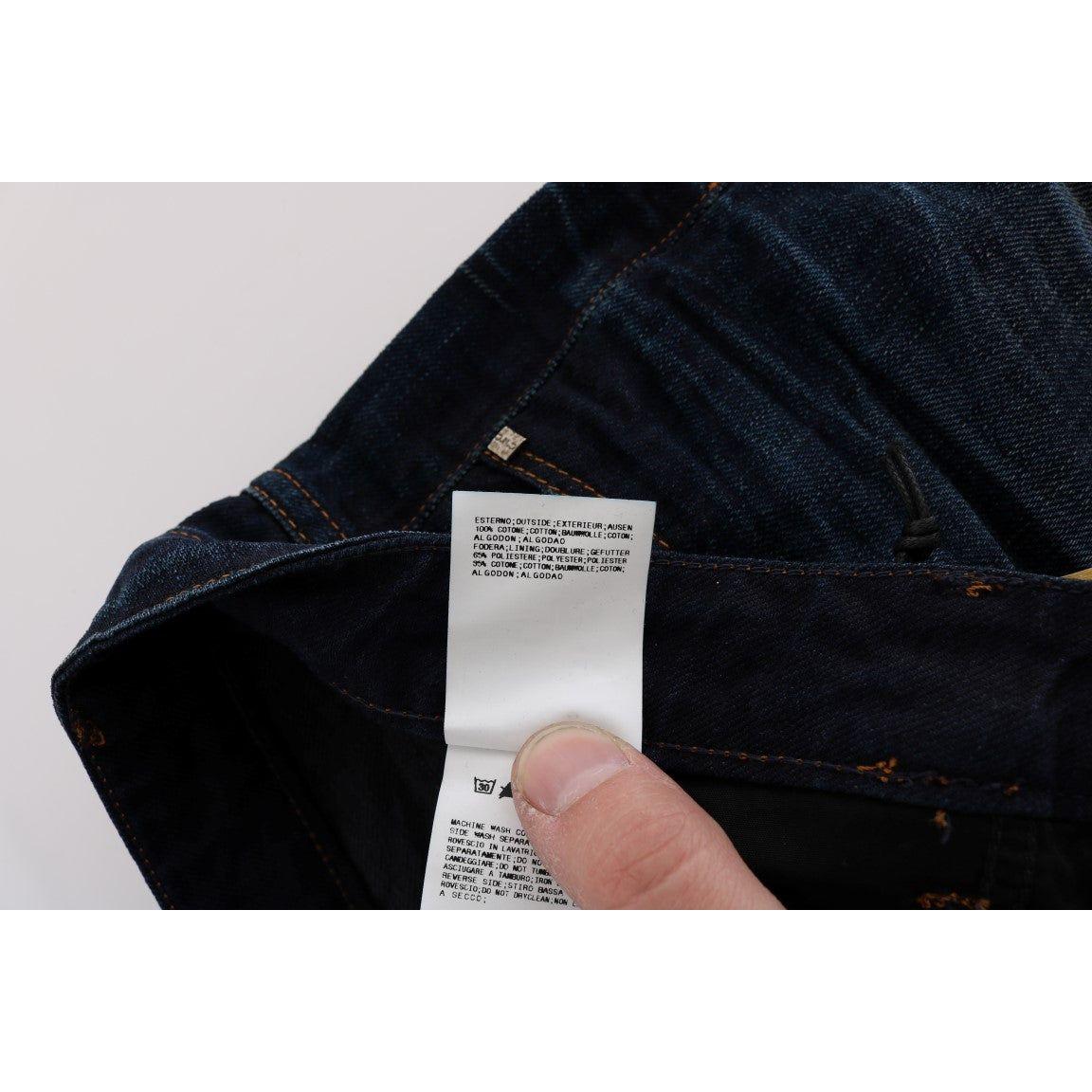 بنطلون جينز قطني أنيق بقصّة عادية باللون الأزرق من كوستيوم ناشيونال