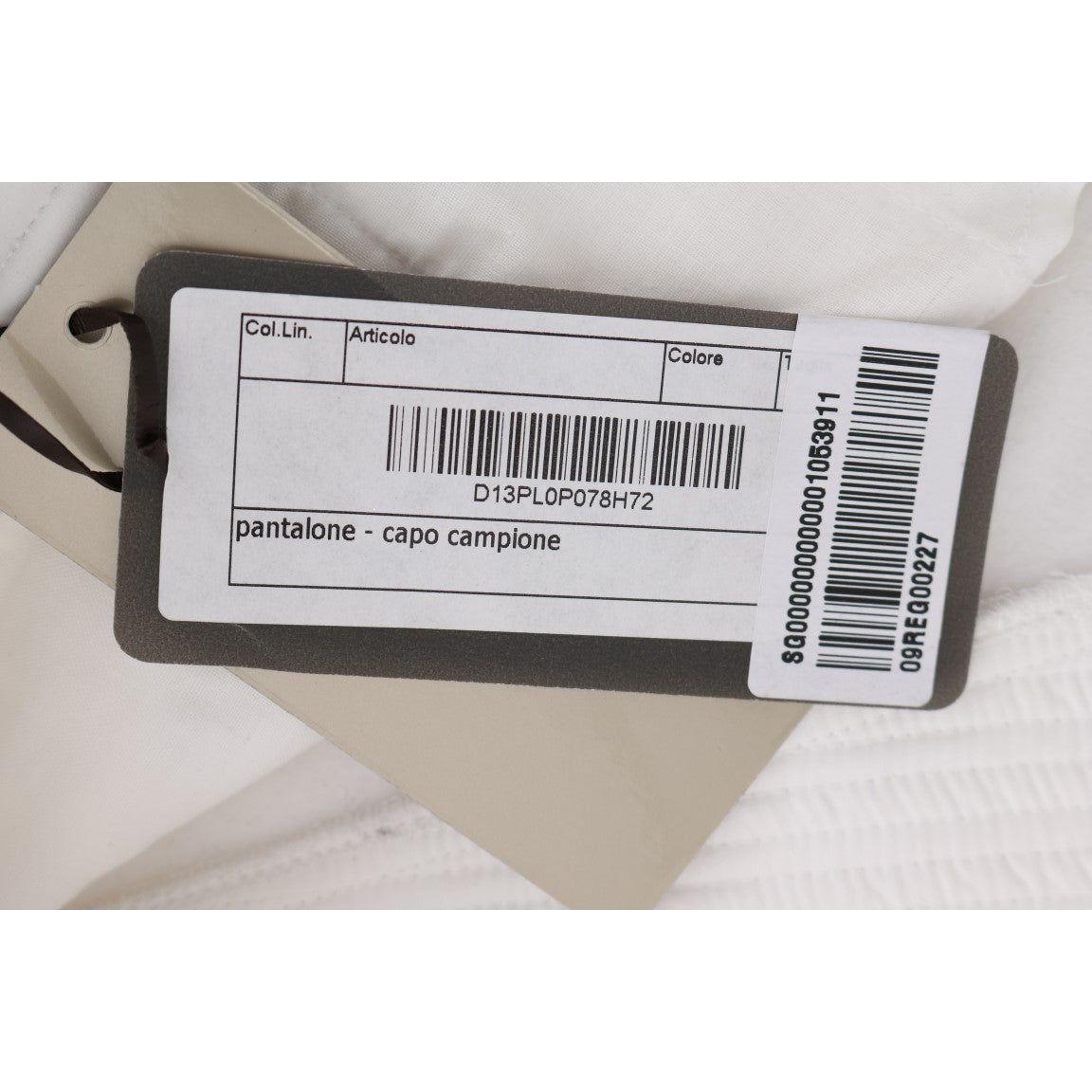 بنطلون قطني أنيق باللون الأبيض من Ermanno Scervino