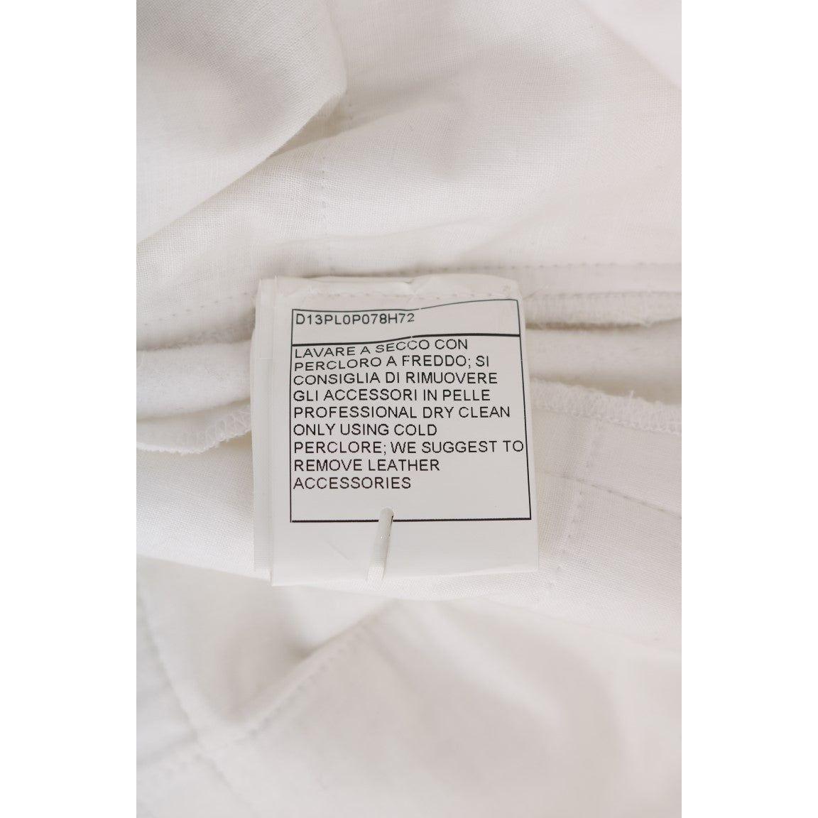 بنطلون قطني أنيق باللون الأبيض من Ermanno Scervino