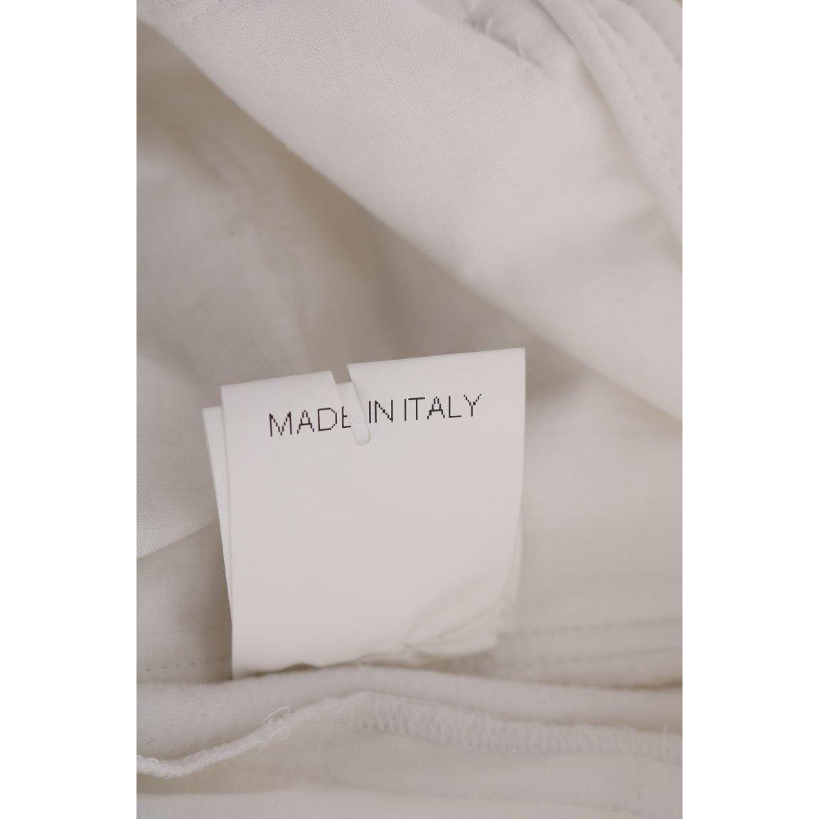 بنطلون قطني أنيق باللون الأبيض من Ermanno Scervino