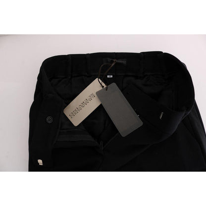 Ermanno Scervino Black Viscose Flare Bootcut Pants