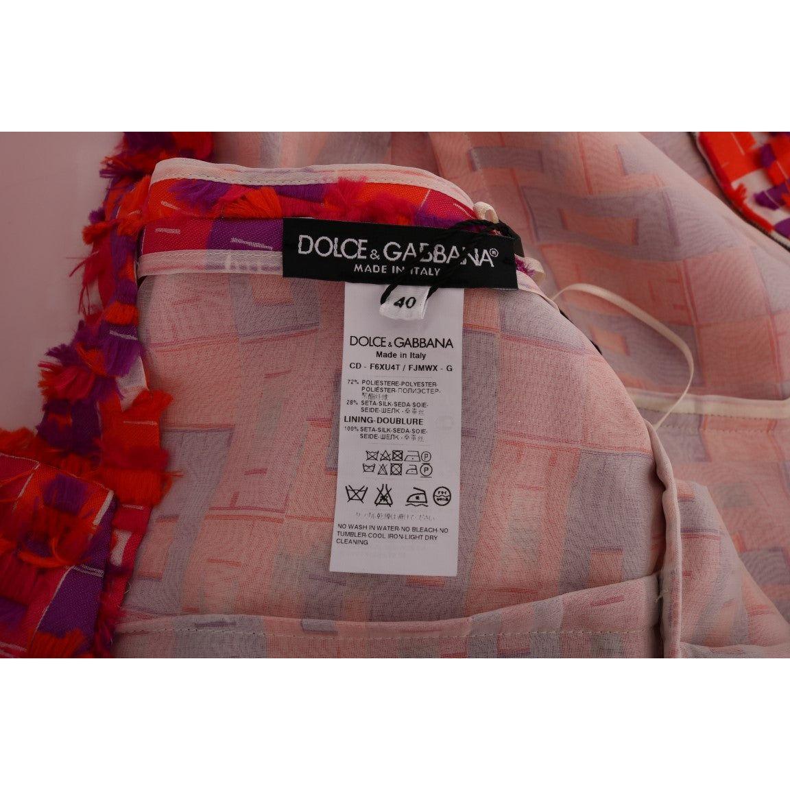 优雅粉色 A 字形无袖连衣裙