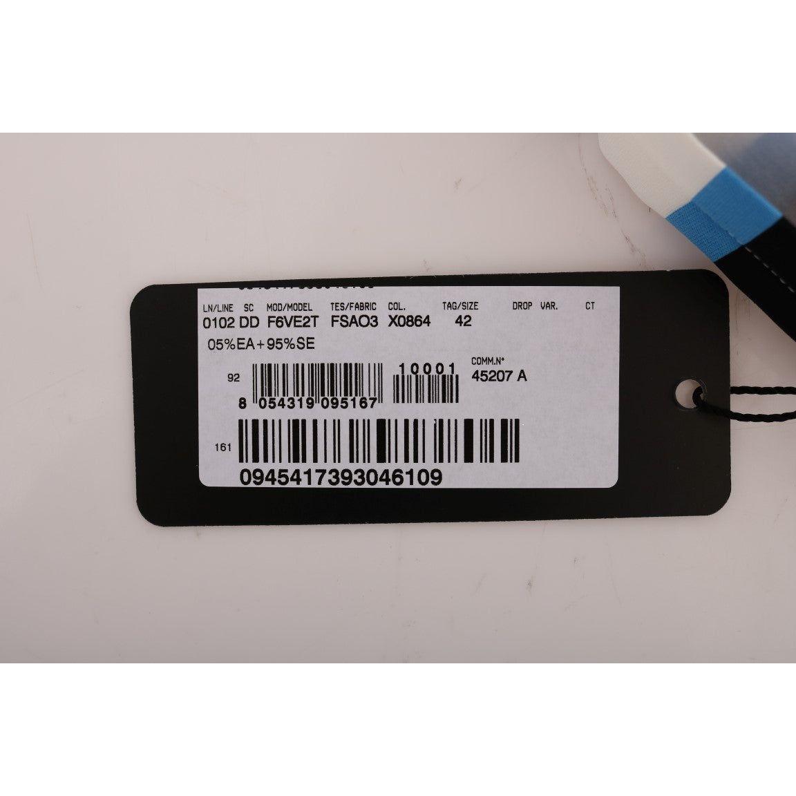 优雅无袖条纹真丝直筒连衣裙