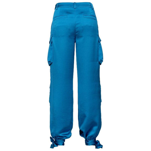 PINKO Light Blue Polyester Jeans & Pant PINKO Dark Cyan