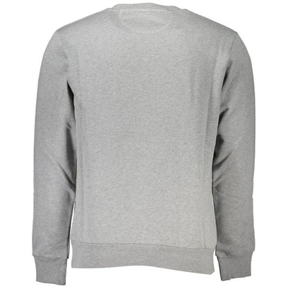La Martina Gray Cotton Men's Crewneck Sweater