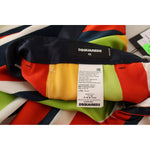 Dsquared² Multicolor Striped Mid Waist Straight Pants